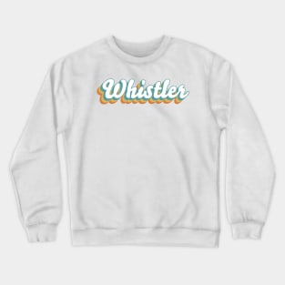 Whistler Canada Mountain Resort Retro Lettering Crewneck Sweatshirt